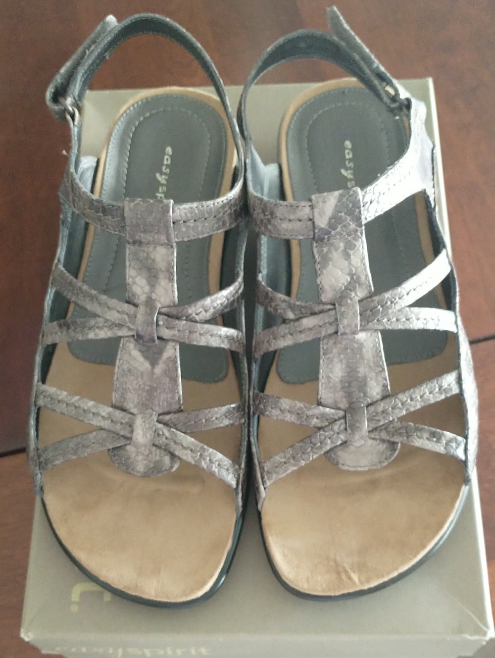 Easy Spirit Hellenet Lt Pewter Sandals